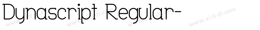 Dynascript Regular字体转换